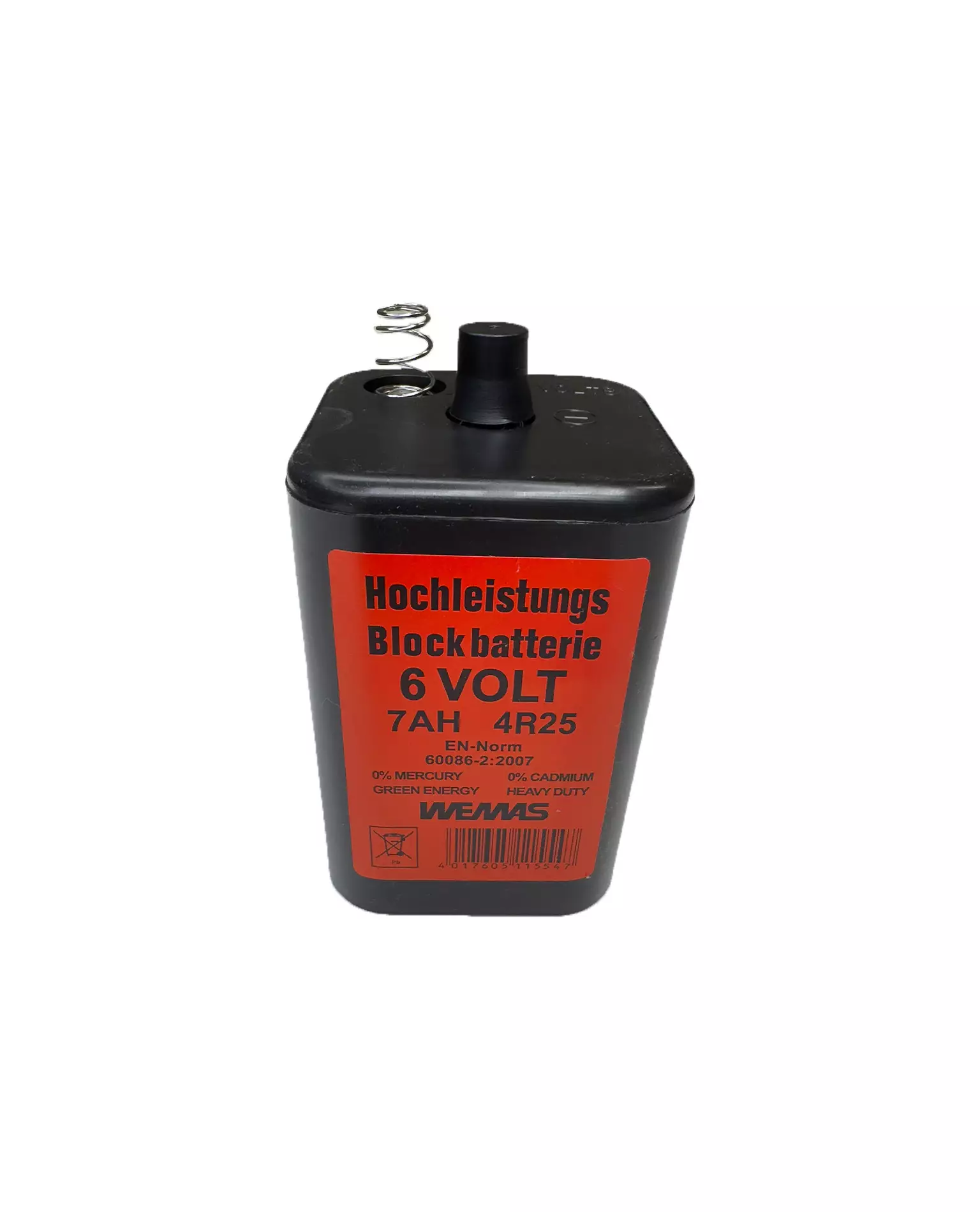 Hochleistungs-Blockbatterie 6 Volt 7 AH