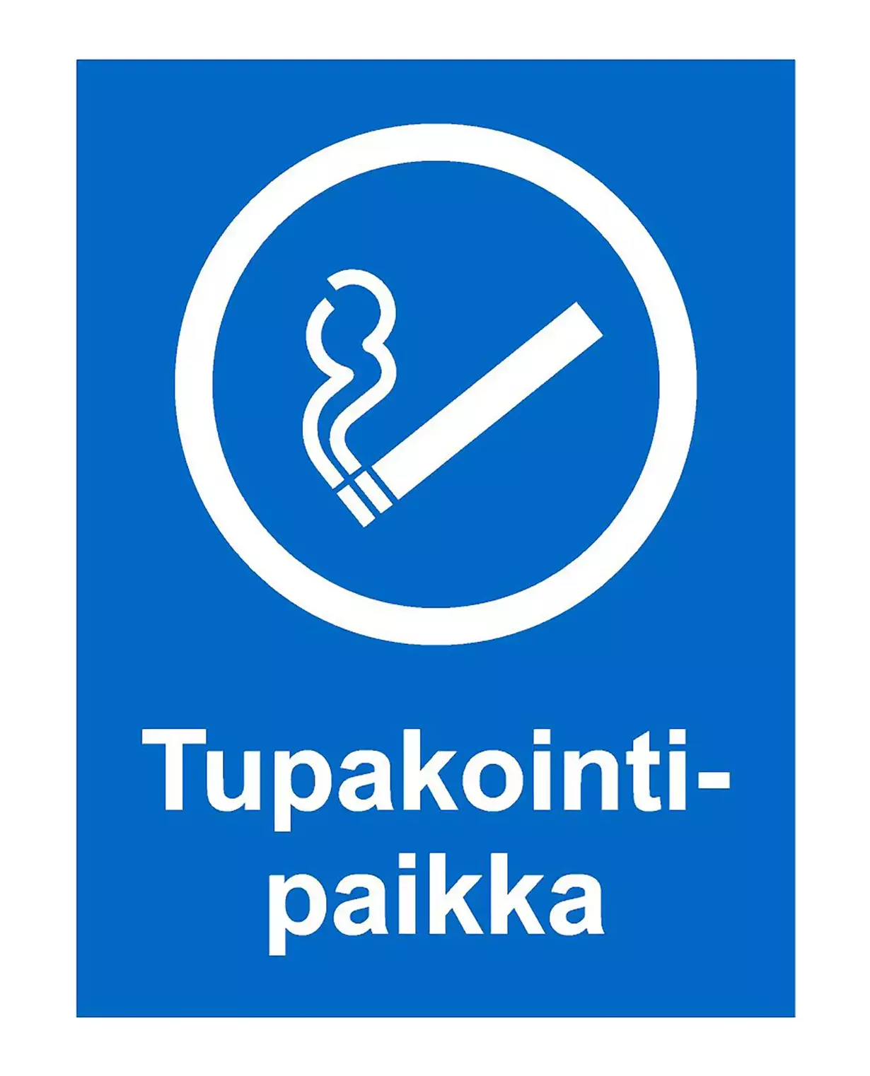 Tupakointipaikka, Tarra, 200x300 mm