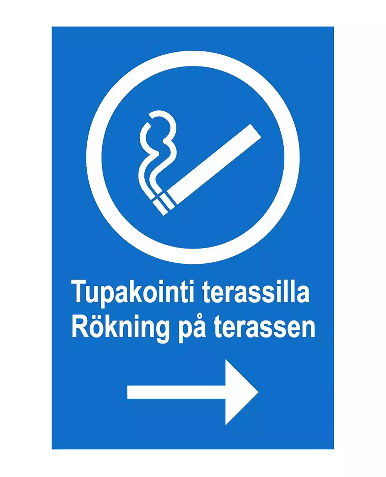 Tupakointi terassilla ruotsi, Tarra, 200x300 mm