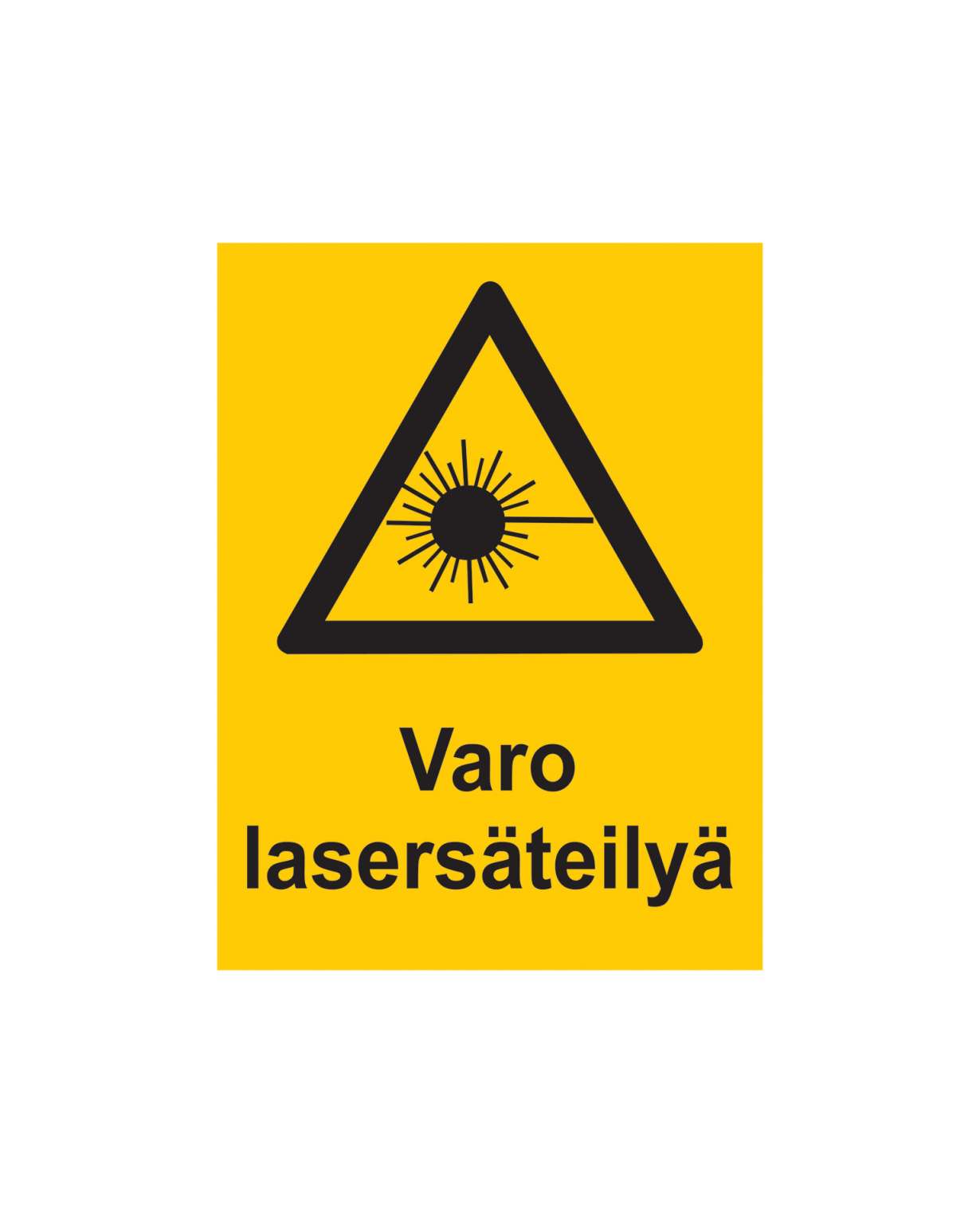 Varo lasersäteilyä, Tarra, 300x400 mm