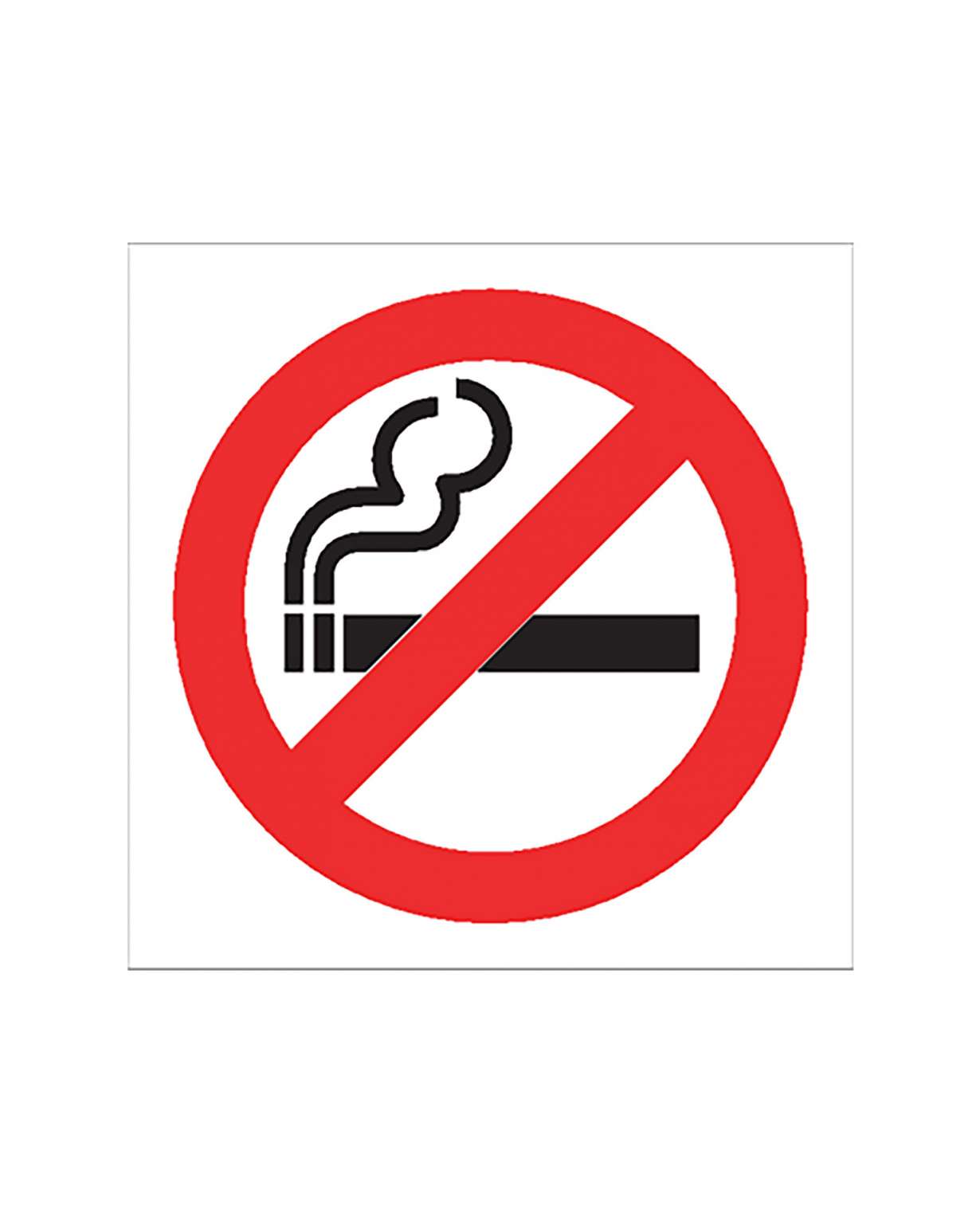 Tupakointi kielletty, Muovi 1mm, 200x200 mm