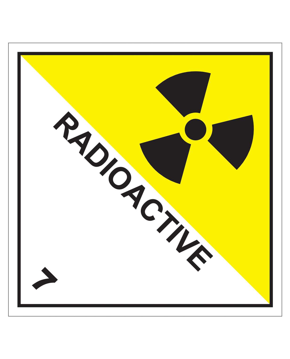 Luokka 7C Radioaktiiviset aineet, Ibond alumiini, 300x300 mm
